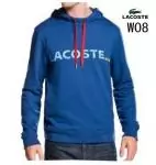 pas cher lacoste veste mode hommes 2019U hoodie coton w08 bleu